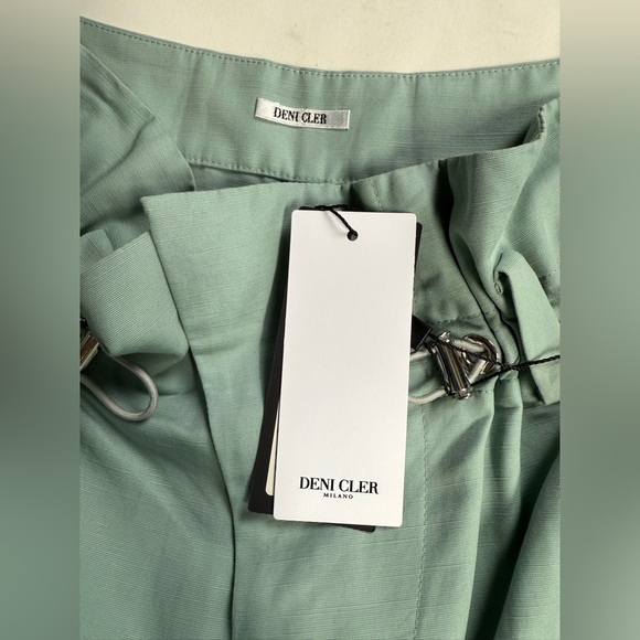 DENI CLER Mint Green paperbag waist cropped pants size 8 - Picture 7 of 12